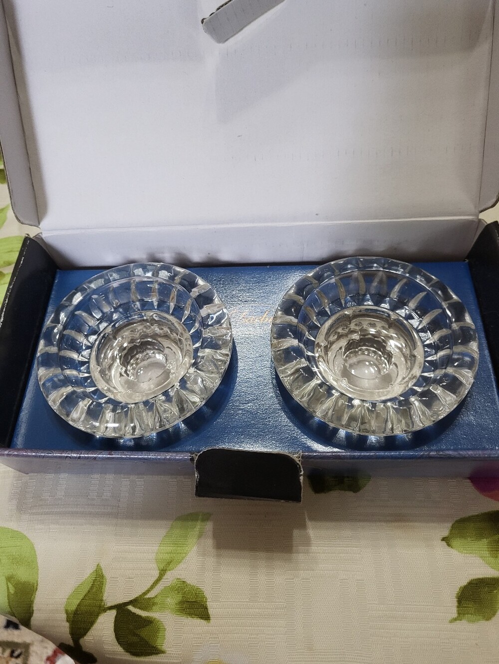Vintage Darby Crystal Candleholder Set